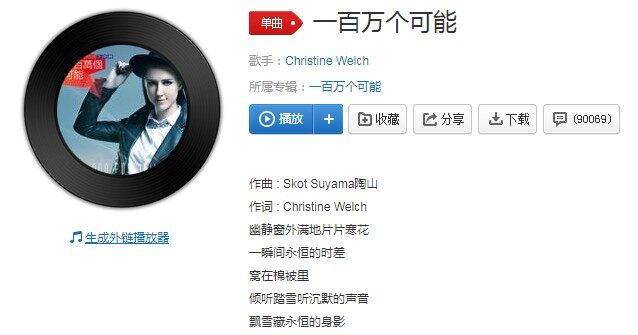 抖音在一瞬间有一百万个可能是什么歌 《一百万个可能》试听及歌曲介绍