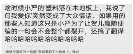 塑料落到木地板上我说了句我爱梗介绍