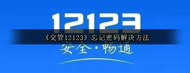 <strong>《交管12123》忘记密码解决方法</strong>