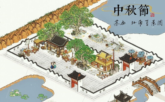 江南百景图荷月饼铺子获取方法