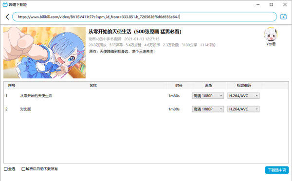 Bili下载姬(DownKyi) 1.0